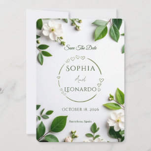 Elegante moderne "Save the Date"-Karte - Anpassbar Einladung