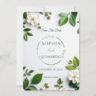 Elegante moderne Save-the-Date-Karte - Anpassbar Einladung