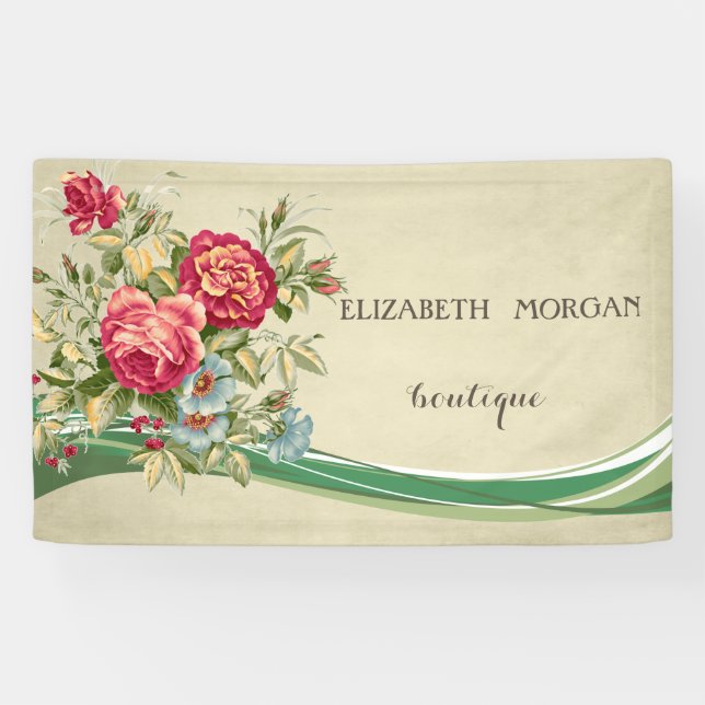 Elegante Moderne schicke Blume Banner (Horizontal)