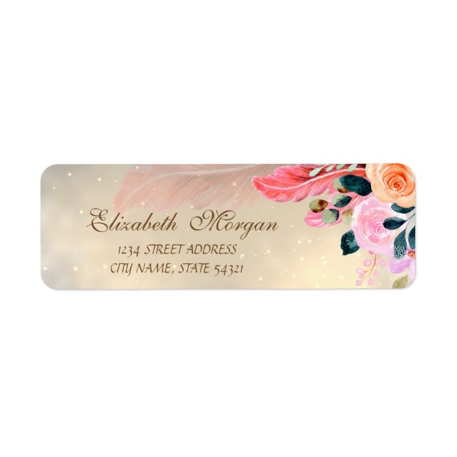 Elegante Moderne schicke Blume Feather (Vorne)