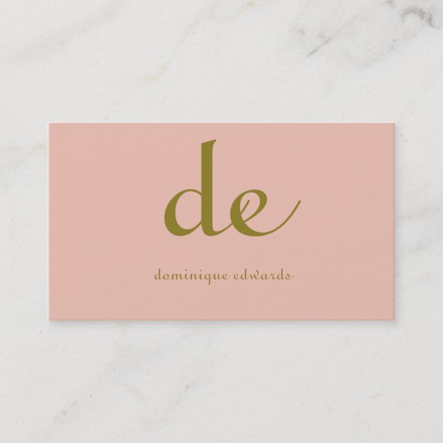 Elegante moderne schicke Rosa Kosmetik Visitenkarte (Vorderseite)