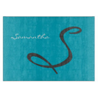 elegante, moderne schicke, trendige Monogramm aqua