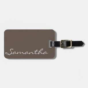 elegante, moderne schicke, trendige Monogramm grau Gepäckanhänger