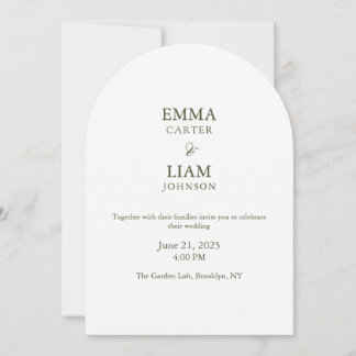 Elegante moderne Schrift klassische Hochzeitseinla Einladung
