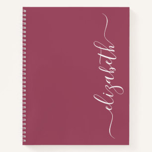 Elegante moderne Schrift Personalisiert Notizbuch