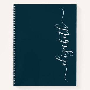 Elegante moderne Schrift Personalisiert Notizbuch