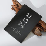 Elegante, moderne, schwarz-minimalistische Hochzei Save The Date<br><div class="desc">Elegante,  moderne schwarz minimalistische Hochzeit Save the Date. Bitte kontaktieren Sie mich,  wenn Sie weitere Informationen benötigen.</div>