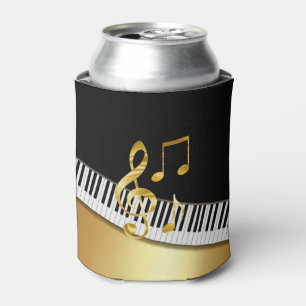 Elegante moderne schwarze goldene Noten, Klavierta Dosenkühler