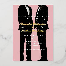 Elegante moderne schwule Hochzeit Gold