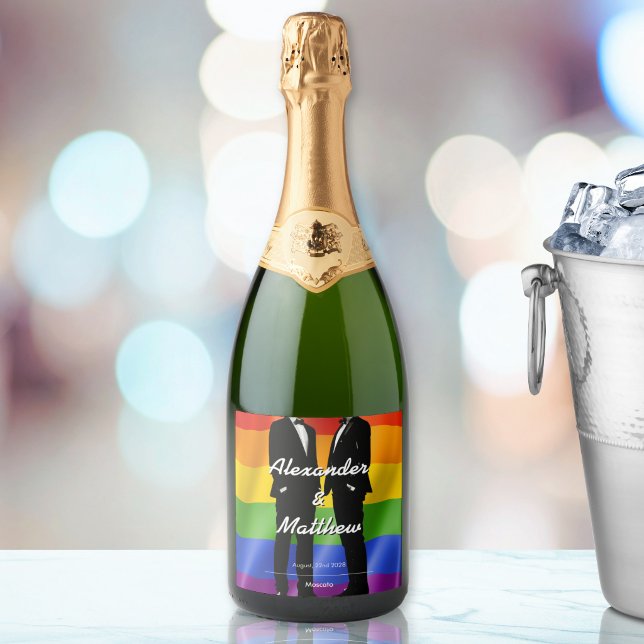 Elegante moderne schwule Hochzeit Regenbogen (Von Creator hochgeladen)