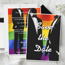 Elegante moderne schwule Hochzeit Regenbogen