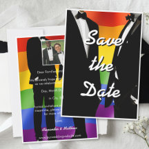 Elegante moderne Schwulenhochzeitsfotos Regenbogen