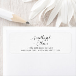Elegante, moderne Script-Hochzeitadresse