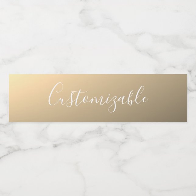 Elegante moderne Script Monogram oder Word | Golde (Einzelnes Label)