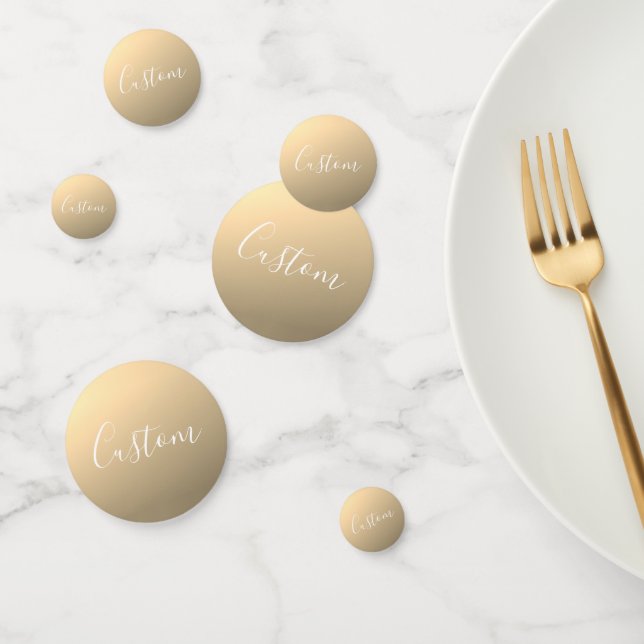 Elegante moderne Script Monogram oder Word | Golde Konfetti (Gruppe)