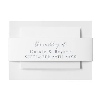 Elegante moderne Script Navy Blue Wedding Einladungsbanderole