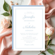 Elegante moderne Script Powder Blue Wedding