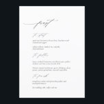 Elegante moderne Script Wedding Menu Card Menükarte<br><div class="desc">Dieses elegante,  zeitlose Hochzeitsmenü bietet einen modernen und erstklassigen Kalligraphie-Schriftart mit einer Touch romantischer Kalligraphie - eine sichere Möglichkeit,  um jedem Gast eine herrliche Touch für seine Hochzeit oder für jedes besondere Ereignis hinzuzufügen.</div>