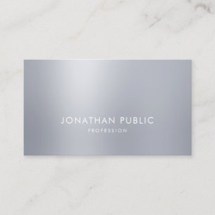 Elegante moderne Silber-Optik professionelle Vorla Visitenkarte