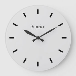 Elegante moderne Silver Color & Black Große Wanduhr