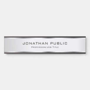 Elegante moderne Silver Template Trendy Custom Türschild