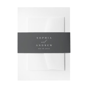Elegante moderne Skript minimalistische Hochzeit E Einladungsbanderole