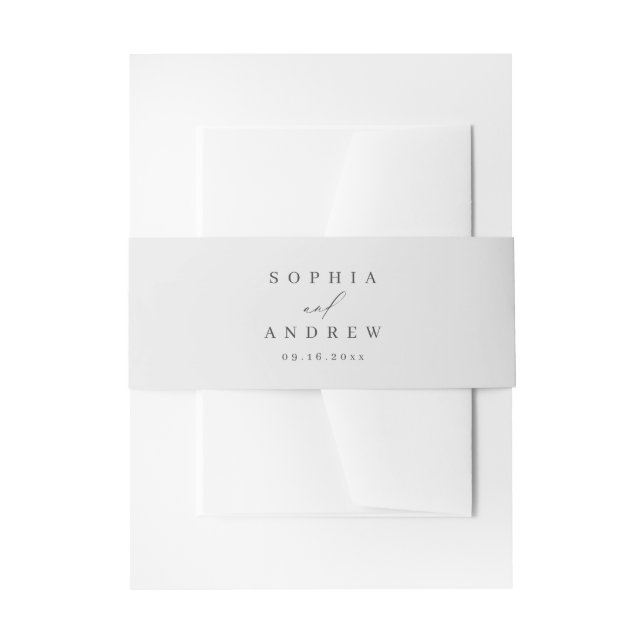 Elegante, moderne skriptminimalistische Hochzeit Einladungsbanderole (Vorderseite Beispiel)