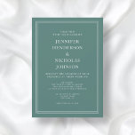Elegante Moderne Smaragdgrüne Hochzeit Einladung<br><div class="desc">Elegante moderne Smaragdgrüne Hochzeitseinladung.</div>