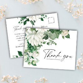 Elegante Moderne smaragdgrüne Hochzeit Postkarte