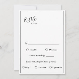 Elegante moderne Speisekarte mit Hochzeitskarte UA Einladung