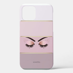 Elegante moderne Streifen, Wimpern iPhone 12 Hülle
