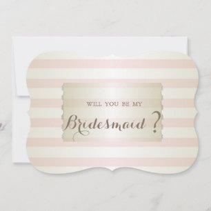 Elegante moderne Striped Bridesmaid Card Einladung