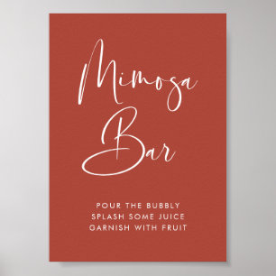 Elegante & Moderne Terracotta auf dem Mimosa Bar Poster