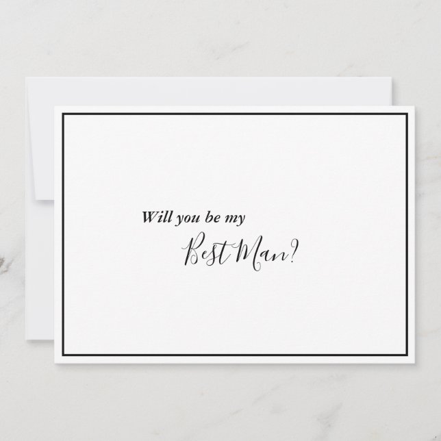 Elegante Moderne Trauzeuge Vorschlag Card Einladung (Vorderseite)