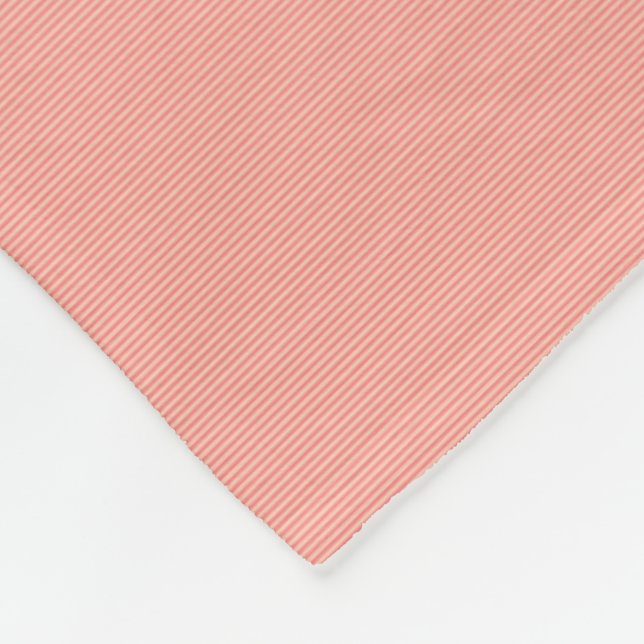 Elegante moderne, trendige Pfirsichfarben Streifen Fleecedecke (Ecke)
