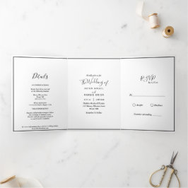 Elegante, moderne Trifold Letter Fold Einladung