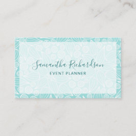 Elegante moderne Typografie Aquamarine Green Busin Visitenkarte