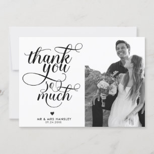 Elegante moderne Typografie Hochzeit Danksagungska Dankeskarte
