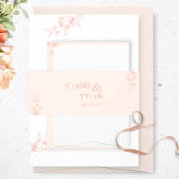 Elegante, moderne und minimale Pfirsichhochzeit
