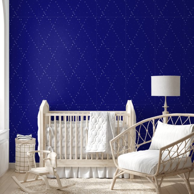 elegante, moderne und stilvolle blaue Starry Night Tapete (Kinder)