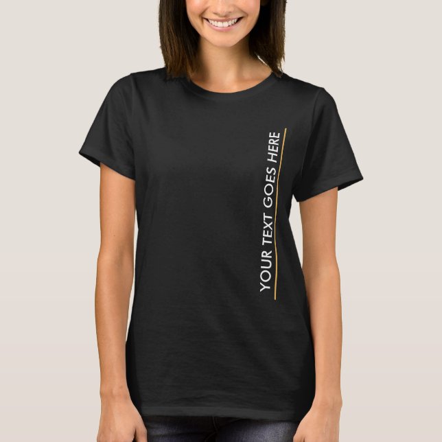 Elegante moderne Vorlage Hinzufügen von Womens Bla T-Shirt (Vorderseite)
