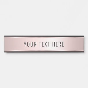 Elegante moderne Vorlage Luxus Roségold Trend Türschild