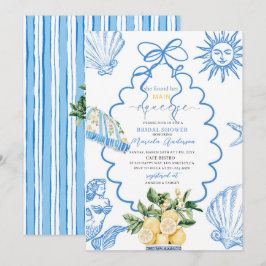 Elegante Moderne Wasserfarbe Hauptpresse Brautschi Einladung