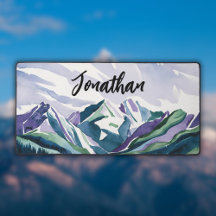 Elegante Moderne Wasserfarbenen Berge Landschaft