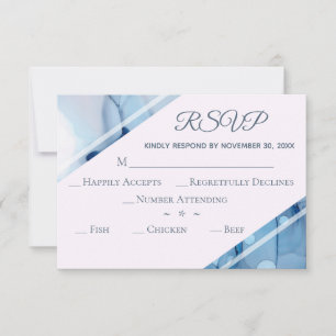 *~* Elegante Moderne Wasserfarbenhochzeit UAWG RSVP Karte