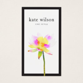 Elegante Moderne Watercolor Lotus Blume