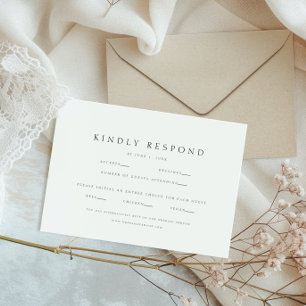Elegante moderne Website Wedding RSVP Karte