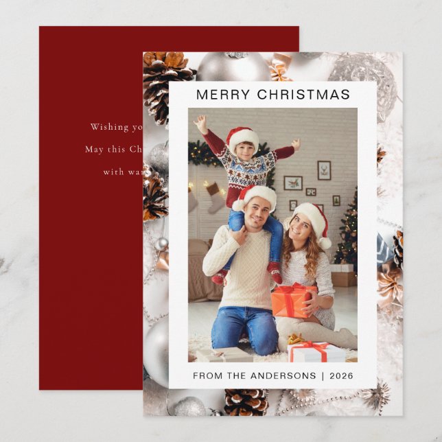 Elegante Moderne Weihnachten | Moderne Familie 1 F (Vorne/Hinten)