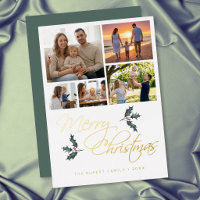 Elegante moderne Weihnachts-Foto-Collage mit Stech