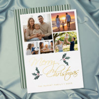 Elegante moderne Weihnachts-Foto-Collage mit Stech